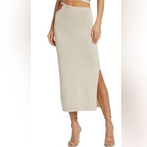 Knit midi skirt